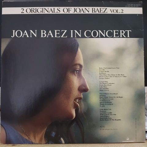 Joan Baez – 2 Originals Of Joan Baez Vol.2 - Joan Baez In Concert LP PLAK