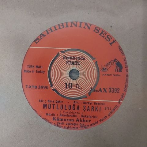 KAMURAN AKKOR - MUTLULUĞA ŞARKI 45LİK PLAK