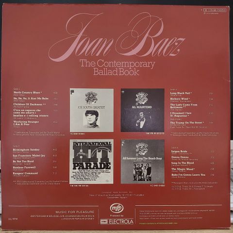 Joan Baez – The Contemporary Ballad Book LP PLAK