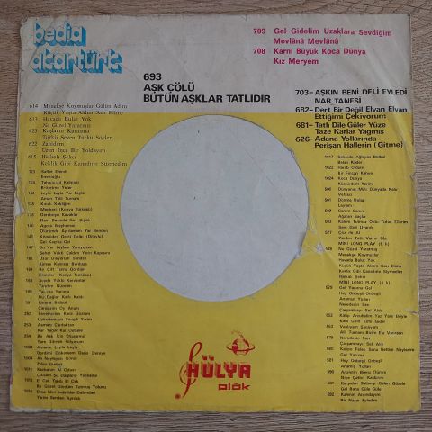 BEDİA AKARTÜRK - HATÇEM 45LİK PLAK