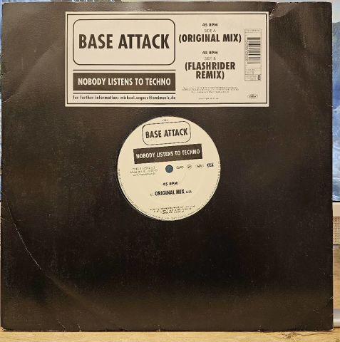 Base Attack – Nobody Listens To Techno LP PLAK