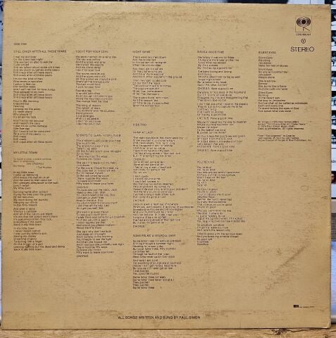 Paul Simon – Still Crazy After All These Years LP PLAK