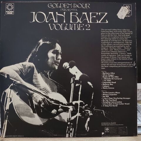 Joan Baez – Golden Hour Presents Joan Baez Volume 2 LP PLAK