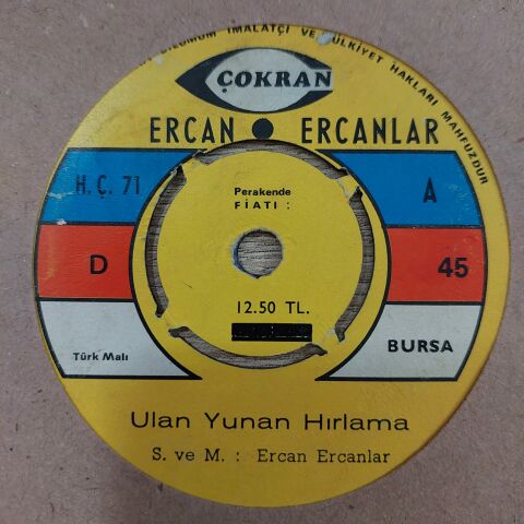 ERCAN ERCANLAR - ULAN YUNAN HIRLAMA 45LİK PLAK