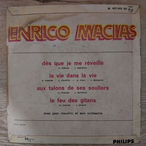 Enrico Macias – Dès Que Je Me Réveille 45LİK PLAK