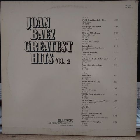 Joan Baez – Greatest Hits Vol. 2 LP PLAK