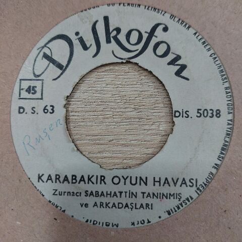 ZURNACI SABAHATTİN TANINMIŞ - KARABAKIR OYUN HAVASI 45LİK PLAK