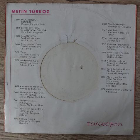 Metin Türköz – Bu Dünya Hep Yalan 45LİK PLAK