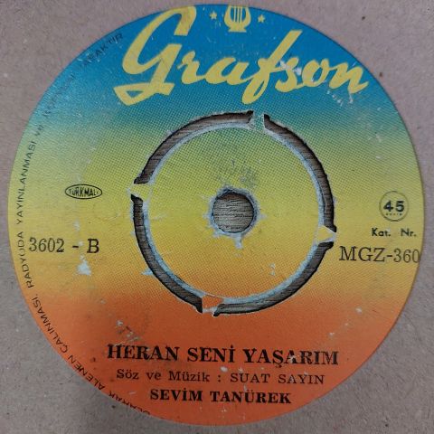 SEVİM TANÜREK - HERAN SENİ YAŞARIM 45LİK PLAK