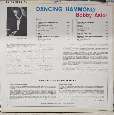 Bobby Astor – Dancing Hammond LP PLAK