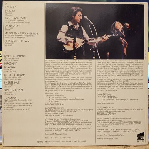 Maria Farantouri / Zülfü Livaneli – Ensemble LP PLAK