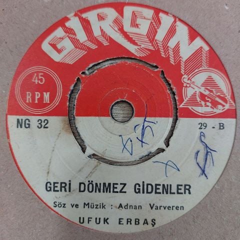 UFUK ERBAŞ - GERİ DÖNMEZ GİDENLER 45LİK PLAK