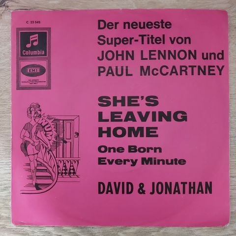 David & Jonathan – She's Leaving Home 45LİK PLAK