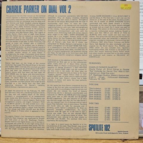 Charlie Parker – Charlie Parker On Dial Volume 2 LP PLAK