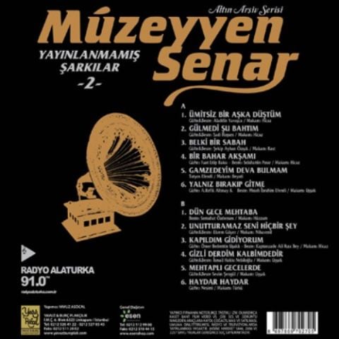 MÜZEYYEN SENAR - YAYINLANMAMIŞ ŞARKILAR 2 LP PLAK
