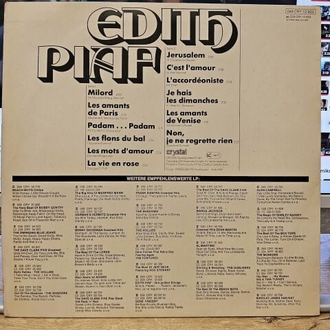 Edith Piaf – Ihre Grossen Erfolge LP PLAK