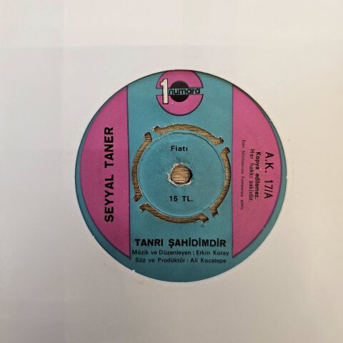 Seyyal Taner – Tanrı Şahidimdir / Şimdi Sen Varsın 45LİK PLAK