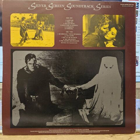 Miklós Rózsa – El Cid Original Soundtrack LP PLAK (BATTAL GAZİ FİLM MÜZİĞİ)