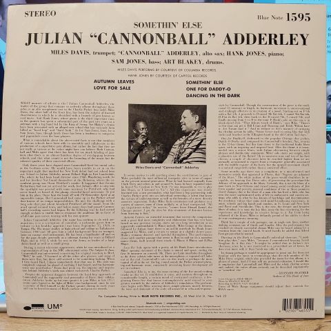 Cannonball Adderley – Somethin' Else LP PLAK
