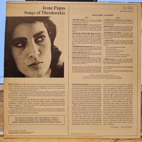 Irene Papas – Songs Of Theodorakis LP PLAK