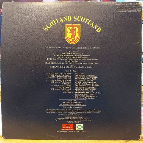 Scotland World Cup Squad – Scotland Scotland LP PLAK