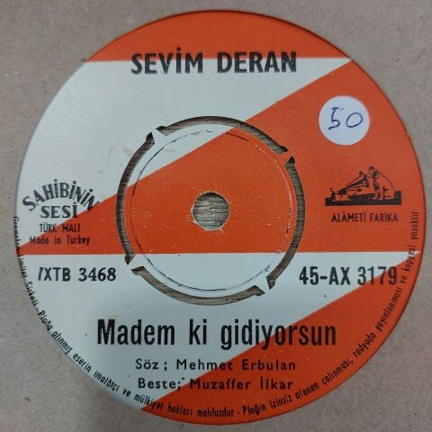 SEVİM DERAN - GÖZLERİMDEN YÜZÜN 45LİK PLAK