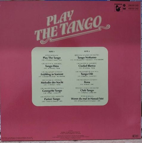 PLAY THE TANGO LP PLAK