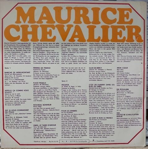 Maurice Chevalier – Maurice Chevalier LP PLAK