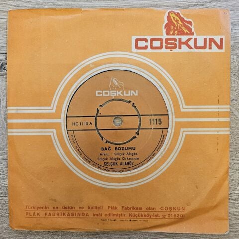 Selçuk Alagöz – Bağ Bozumu / Edremit Van'a Bakar 45LİK PLAK