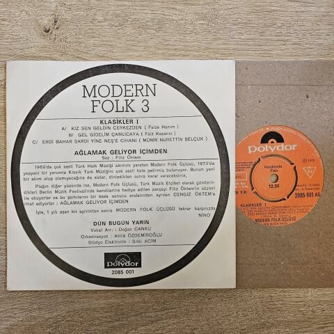 MODERN FOLK ÜÇLÜSÜ - AĞLAMAK GELİYOR İÇİMDEN 45LİK PLAK