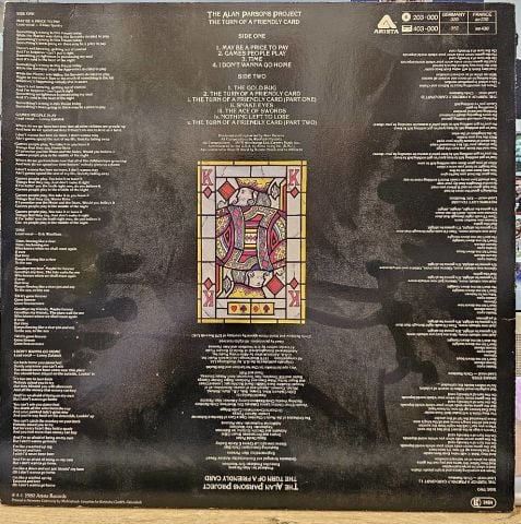 The Alan Parsons Project – The Turn Of A Friendly Card LP PLAK