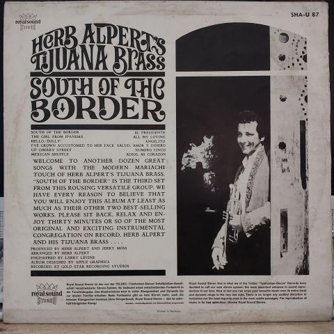 Herb Alpert's Tijuana Brass* – South Of The Border LP PLAK