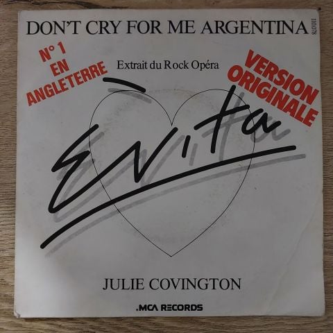 Julie Covington – Don't Cry For Me Argentina 45LİK PLAK