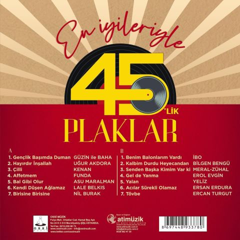 En İyileriyle 45'lik Plaklar LP PLAK