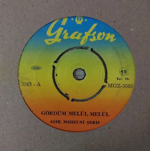 AŞIK MAHZUNİ ŞERİF - GÖRDÜM MELUL MELUL 45LİK PLAK