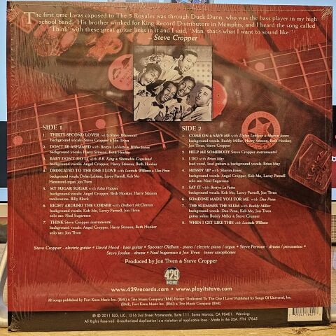 Steve Cropper – Dedicated: A Salute To The 5 Royales LP PLAK