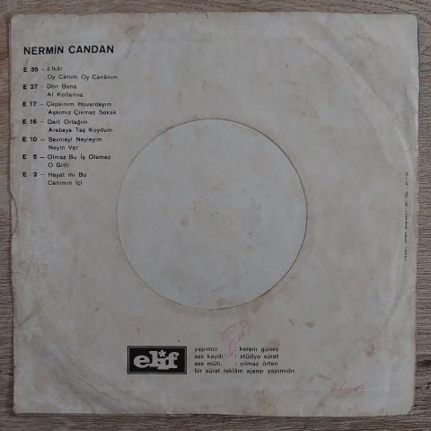 Nermin Candan – Canımın İçi / Hayat Mı Bu 45LİK PLAK
