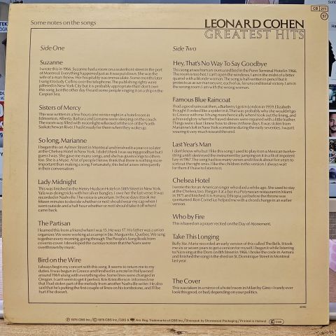 Leonard Cohen – Greatest Hits LP PLAK