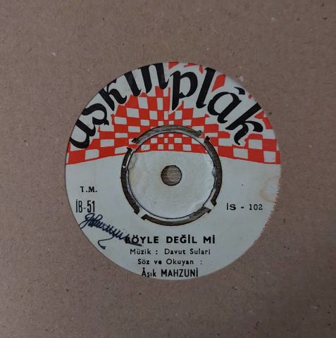 Aşık Mahzuni Şerif – Divane Gönül 45LİK PLAK