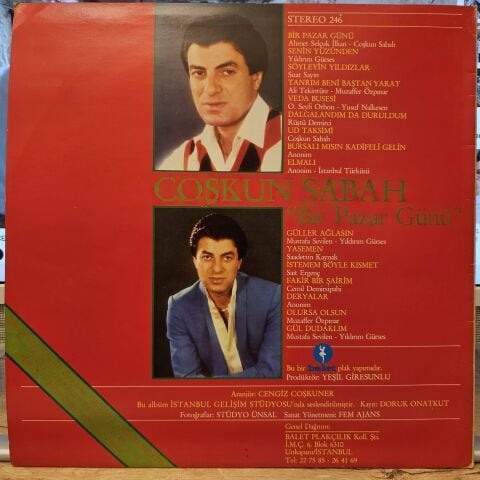 Coşkun Sabah – Bir Pazar Günü LP PLAK
