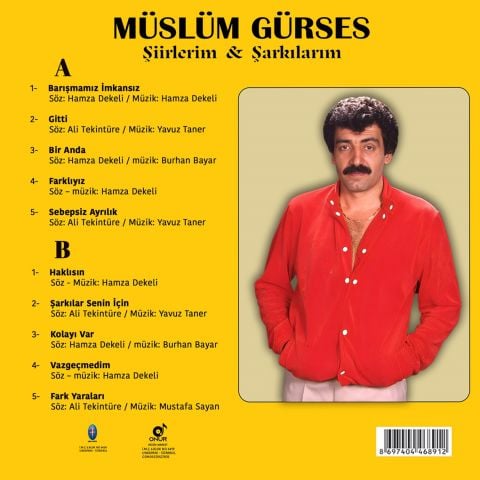 Müslüm Gürses - Şiirlerim / Şarkılarım LP PLAK