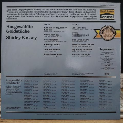 Shirley Bassey – Shirley Bassey LP PLAK