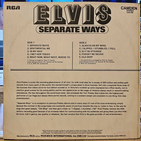 Elvis – Separate Ways LP PLAK