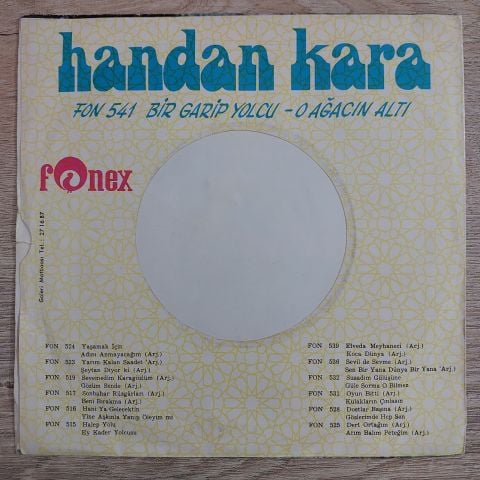 Handan Kara – Sen Bir Yana Dünya Bir Yana / Sevilde Sevme 45LİK PLAK