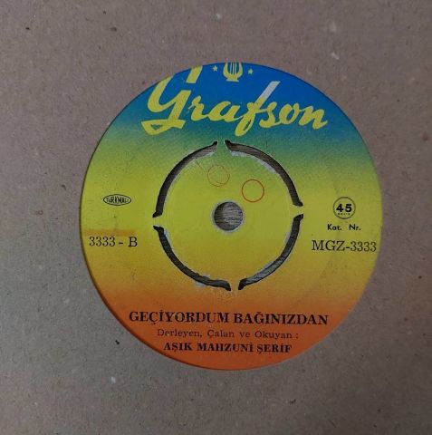 Aşık Mahzuni Şerif – Yine Bahar Geldi / Geçiyordum Bağınızdan 45LİK PLAK