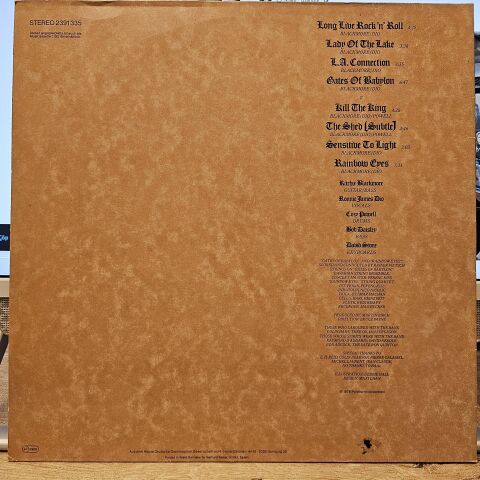 Rainbow – Long Live Rock 'N' Roll LP PLAK