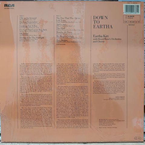 Eartha Kitt – Down To Eartha LP PLAK