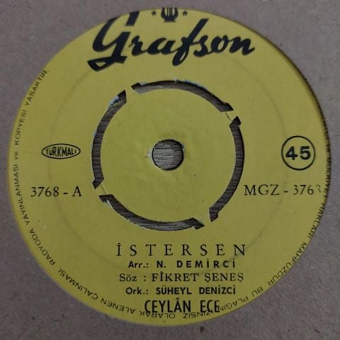 CEYLAN ECE - BEYAZ GÜLLER 45LİK PLAK