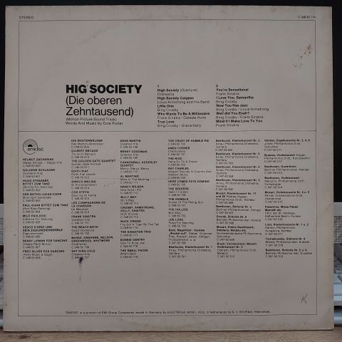 ÇEŞİTLİ SANATÇILAR – High Society (Motion Picture Soundtrack) LP PLAK