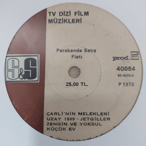 TV DİZİ FİLM MÜZİKLERİ - ÇARLİ NİN MELEKLERİ 45LİK PLAK